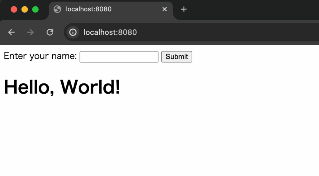 Docker Hello World 実行画面