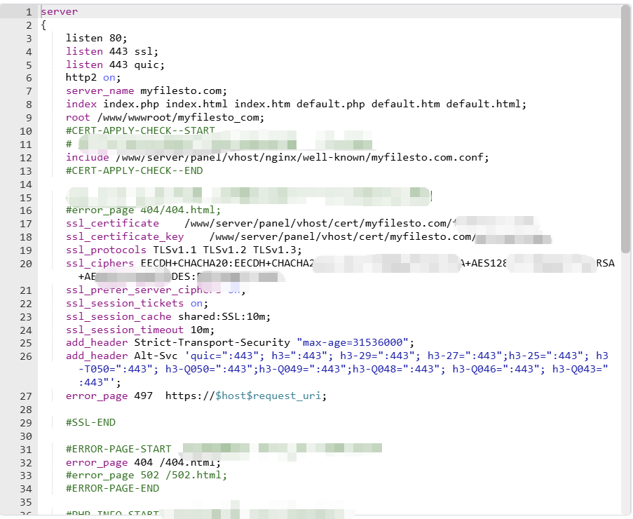 Nginx設定ファイルの例