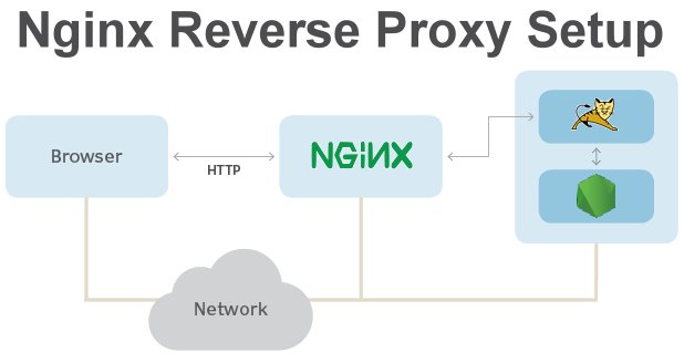 Nginxとバックエンドの構成イメージ