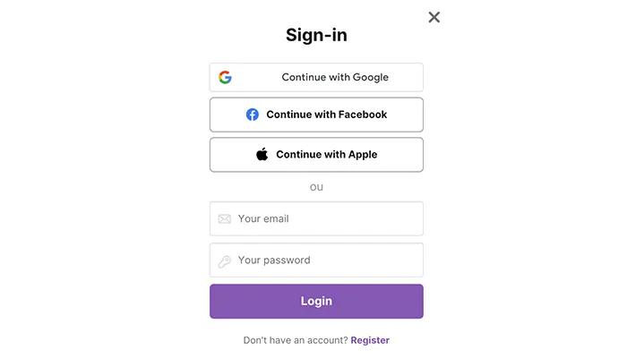 Googleログイン画面