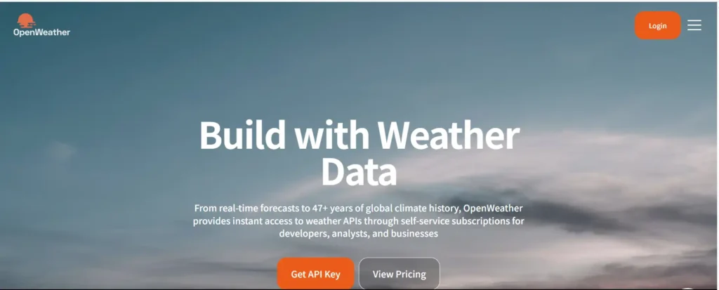OpenWeatherMap公式サイト