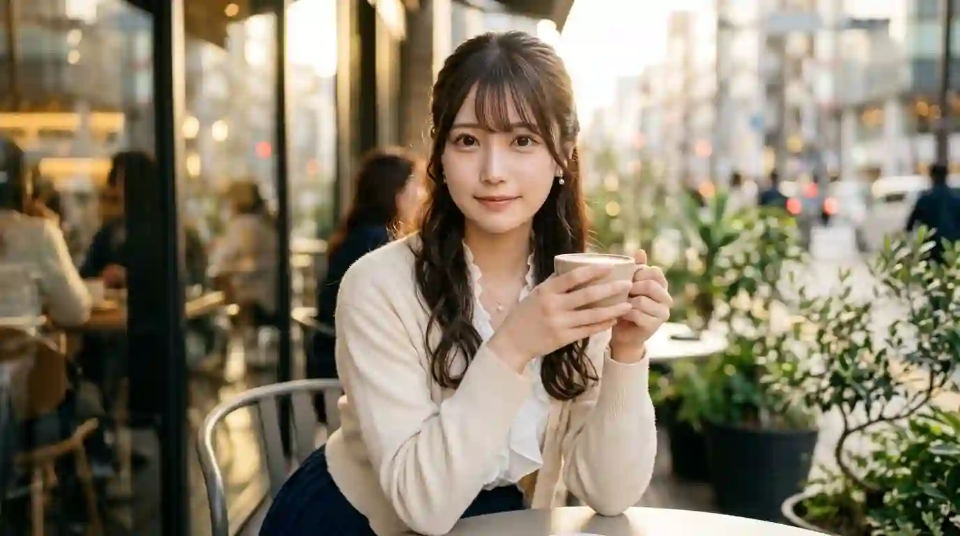 AI美女のAI感と自然なスマートフォン写真の比較