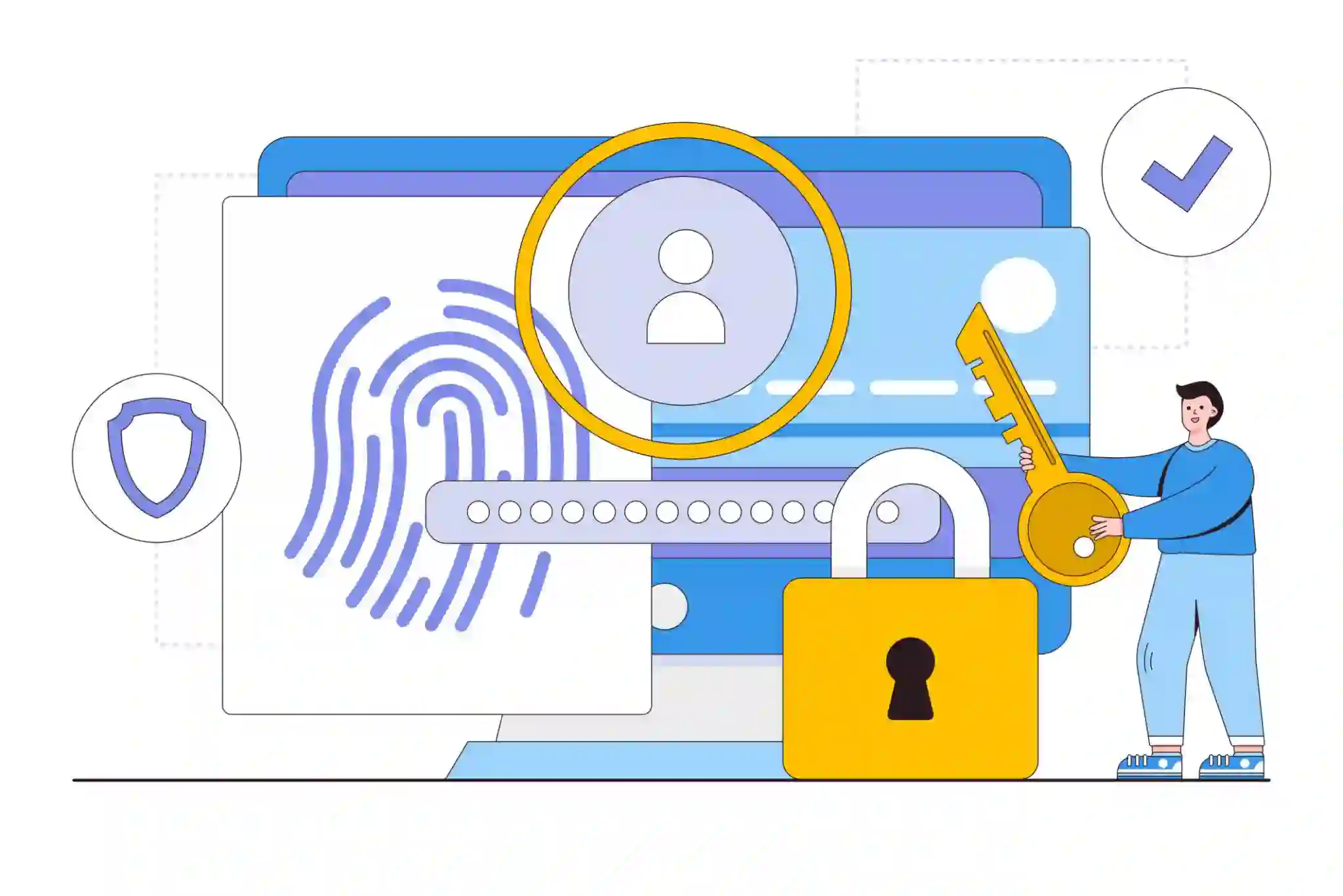 インターネットで個人情報を守るプライバシー保護のイメージ