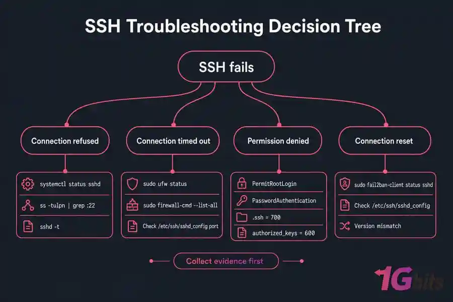 SSHポートの許可漏れによってVPSに接続できなくなる原因のイメージ